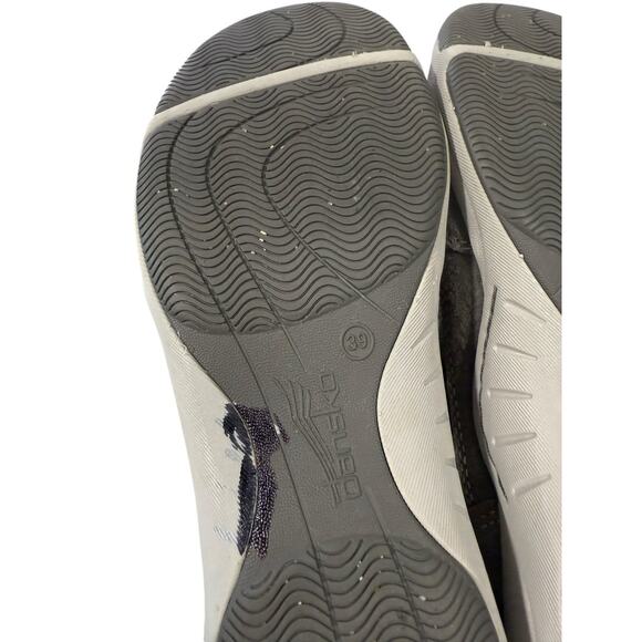 Dansko Hilde Slip On Shoes Gray Shimmery Suede Leather Women's size 39 US 8.5 - Picture 5 of 11